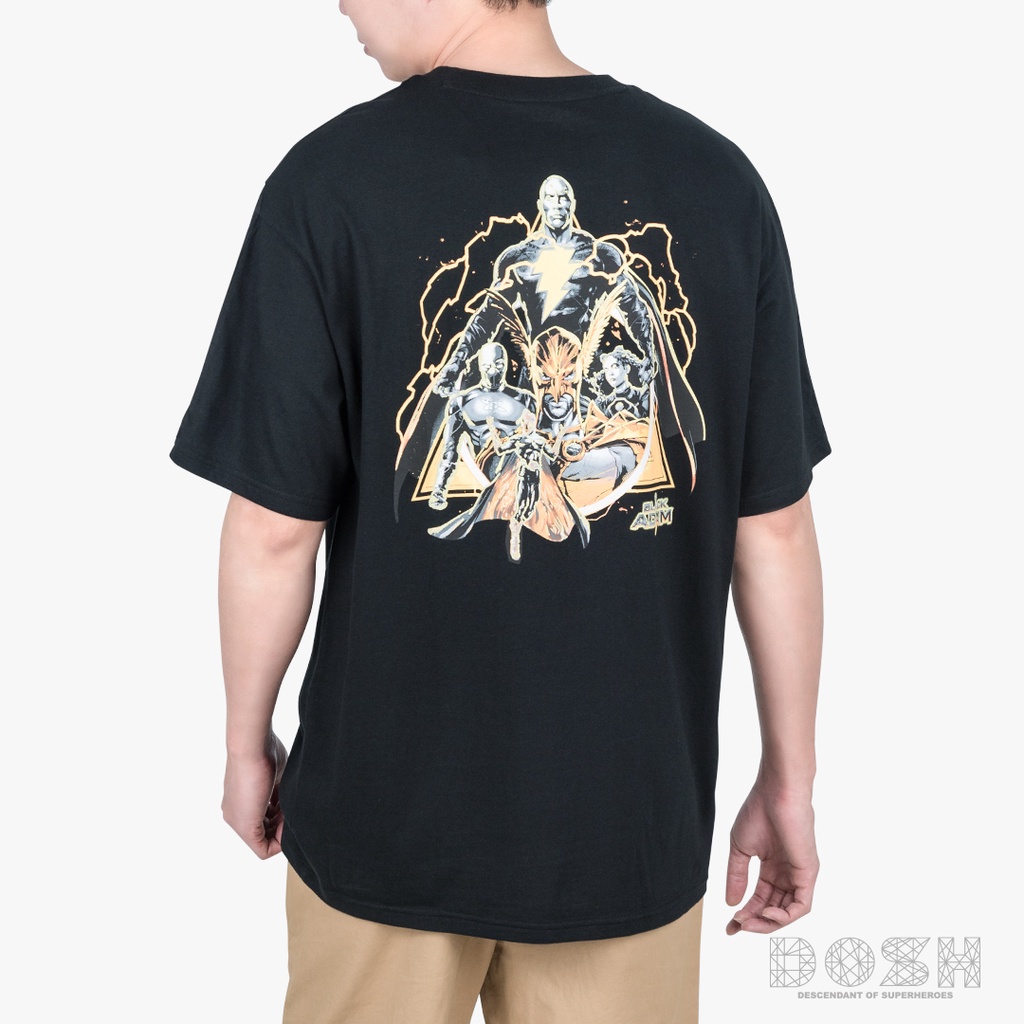 DOSH MEN'S OVERSIZED T-SHIRTS BLACK ADAM เสื้อยืดโอเวอร์ไซส์ DAMT5004-BL