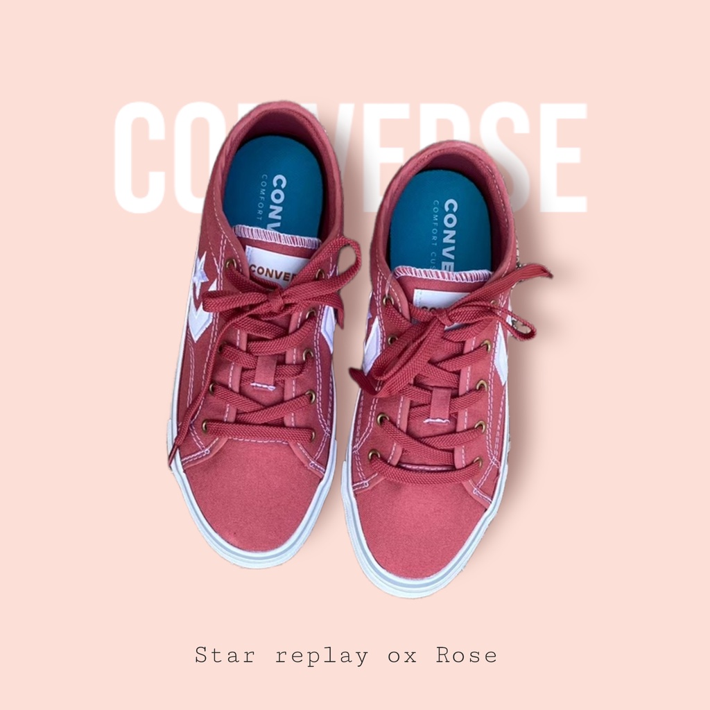 Converse Star replay ox Rose แดงกุหลาบ