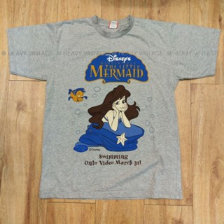 THE LITTLE MERMAID MOVIE CARTOON ผ้าสีเทากะ เสื้อลายการ์ตูน เสื้อลายน่ารัก