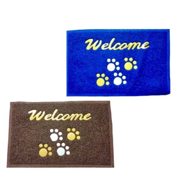 พรมเช็ดเท้า Welcome พรมดักฝุ่น/กันลื่น ขนาด38*58CM (120) DWK-91