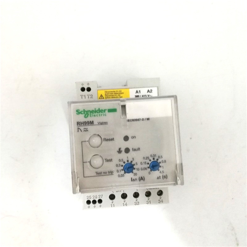 YY Schneider รีเลย์ป้องกันกระแสไฟตกค้าง RH99M 0.03.30 A - 0..4.5 s - 380..415 V AC 56194