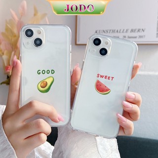 เคสโทรศัพท์มือถือซิลิโคน TPU ใส แบบนิ่ม ลายอะโวคาโด กันกระแทก สําหรับ iPhone 14 13 12 11 Promax 6 6S 7 8 Plus X XR XSMax SE