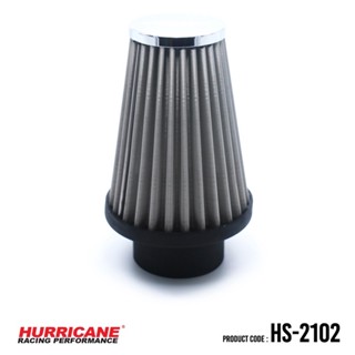 HURRICANE กรองเปลือย ( กรวย ) ( ฐาน4.5" สูง 9" ปาก 3" ) HS-2102 , HS-2102-C Hurricane cotton air filter