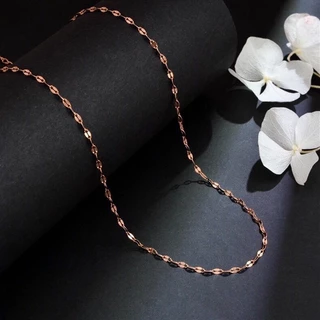 สร้อยคอโซ่ เหล็กไทเทเนียม ชุบทอง 18K หรูหรา diy