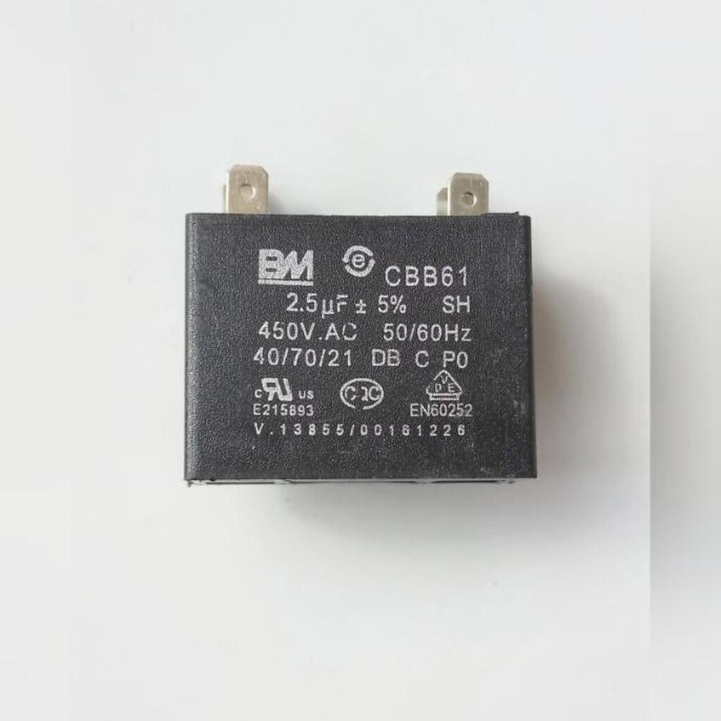 คาปาซิเตอร์ SQ 2.5uF 450V. ( ชนิดเสียบ 4 ขา) เพื่อใช้สำหรับอุปกรณ์ไฟฟ้าต่างๆ