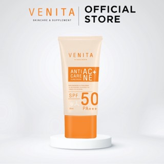 [เหลือ411.-โค้ด"LL8TBF9"]ครีมกันแดดกันสิว เวนิต้า Venita Anti-Acne Care Sunscreen SPF50/PA+++ เนื้อครีมเจลบางเบา ซึมเร็ว