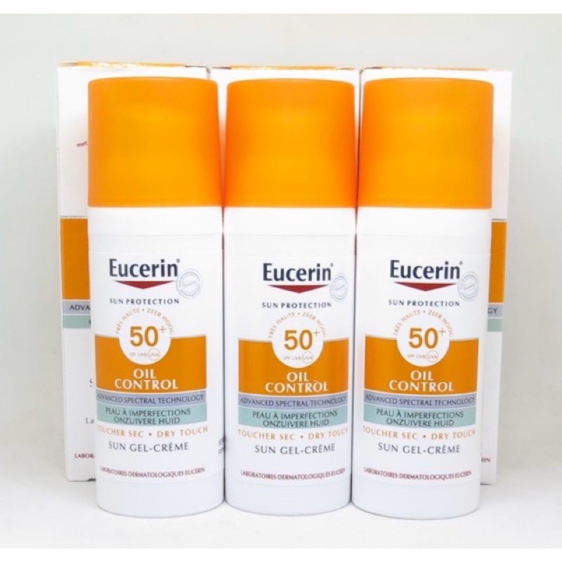เก็บเงินปลายทางได้ Eucerin Sun Gel Creme Oil Control Dry Touch Spf 50 50ml กันแดดสำหรับผิวมัน