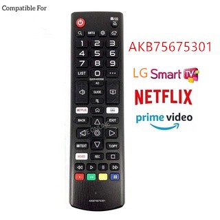 รีโมตคอนโทรลสมาร์ททีวี LG พร้อม Netflix Prime Video แบบเปลี่ยน AKB75675301Akb75095308Akb75675311...