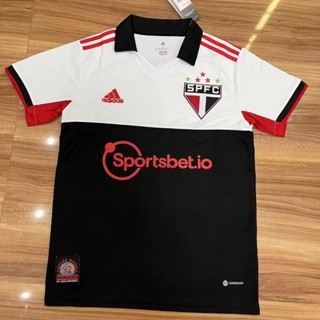 เสื้อกีฬาแขนสั้น ลายทีมชาติฟุตบอล Sao Paulo two-passenger jersey 22-23 แห้งเร็ว ไซซ์ S-XXL