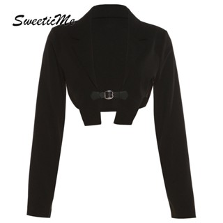 SweeticMe Womens Cardigan 2022 New Casual Fashion Slim Long Sleeve Solid Color Folded Collar