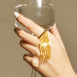 SWAN - Chain Fringe Ring แหวนเงินแท้ แหวนทรงโซ่ห้อยระย้า