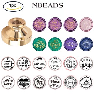 Nbeads แสตมป์ตราประทับขี้ผึ้ง ไม่มีด้ามจับ 25 มม. สไตล์วินเทจ แบบเปลี่ยน สําหรับซองจดหมาย การ์ดเชิญงานแต่งงาน ฮาโลวีน คริสต์มาส