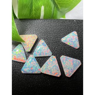 Lab created 13x13mm Triangle Red fire opal 1 pieces