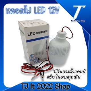 หลอดไฟLED คีบแบต LED 12V 20W แสงขาว ราคาถูก ใช้ที่ตลาดกลางคืนใช้แบตเตอรี่รถชุดหลอดไฟ พร้อมสาย ปากคีบแบต LED