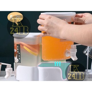 #1303 Turntable 5.2L Mix Drinks Beverage Dispenser Water Jug for Juice Jar Pitcher w/ (Free 5cups)
