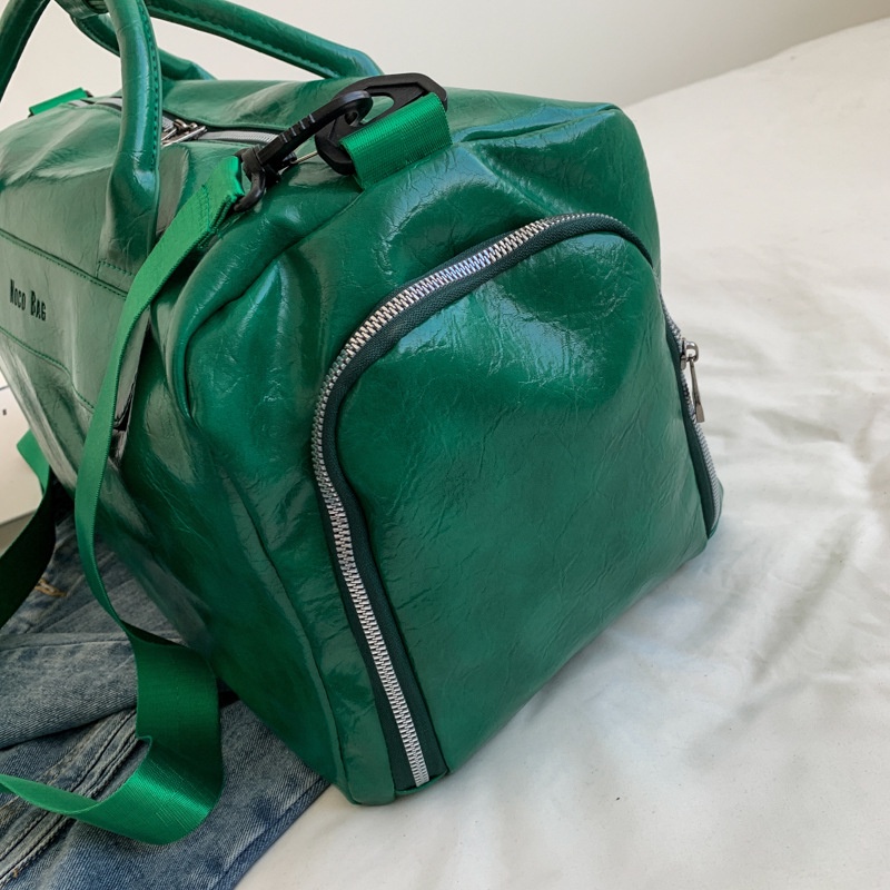 🔥ส่งเร็ว กระเป๋าหนังpuกันน้ำสวยมาก สำหรับเดินทางขนาดใหญ่ มีช่องใส่รองเท้าโดยเฉพาะ สะพายเข้ายิมเท่ๆ - รูปที่ 2