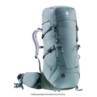 เป้ deuter รุ่น Aircontact Core 35+10SL โลโก้ใหม่ ปี 2023 สีเทา Shale Ivy , สีส้ม Paprika Graphite