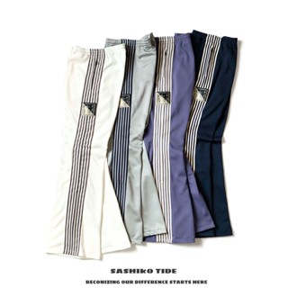 DOSL 22AW KAPITAL flat and Hong Japanese three-color polyester side zipper vertical stripe elastic casual trousers