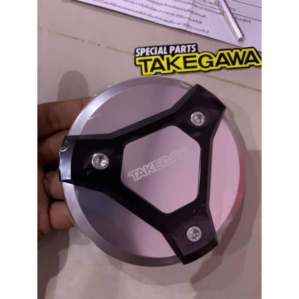 ฝาครอบเครื่องอลูมิเนียมสีเงิน TAKEGAWA MSX-125 ของแท้เบิกA.Pฮอนด้า (IN STOCK)