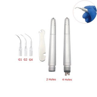 1 Set Air Scaler with 3 Tips 2/4 Holes Handpiece