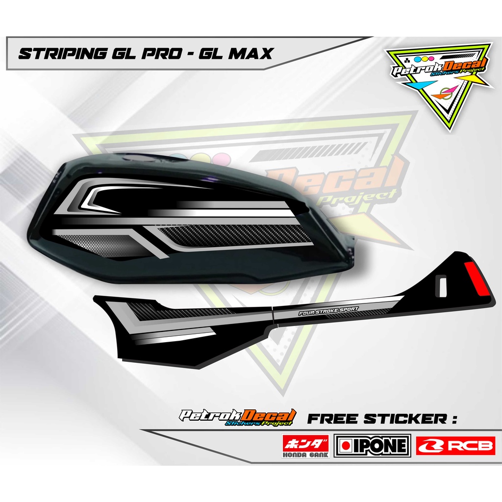 GL PRO GL MAX STRIPING STICKER HONDA GL MAX GL PRO HOLOGRAM VARIATION STRIPING