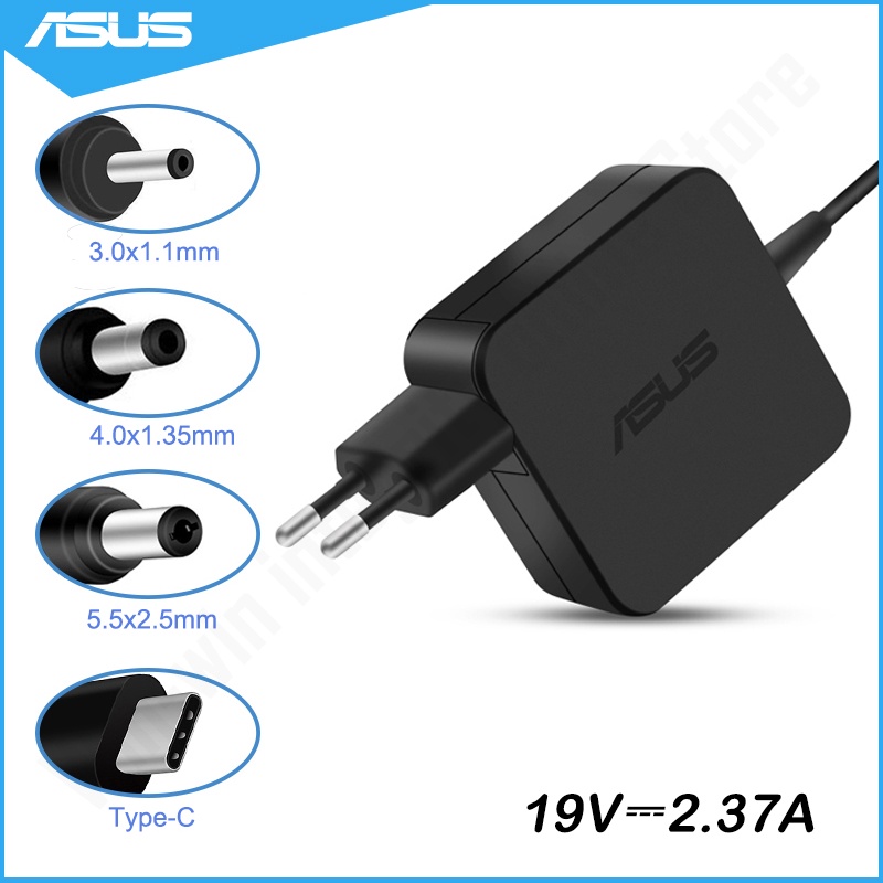 19V 2.37A 3.0x1.1mm / 4.0x1.35mm / 5.5x2.5mm / 20V 2.25A Type-C EU Version AC Adapter Charger Replac