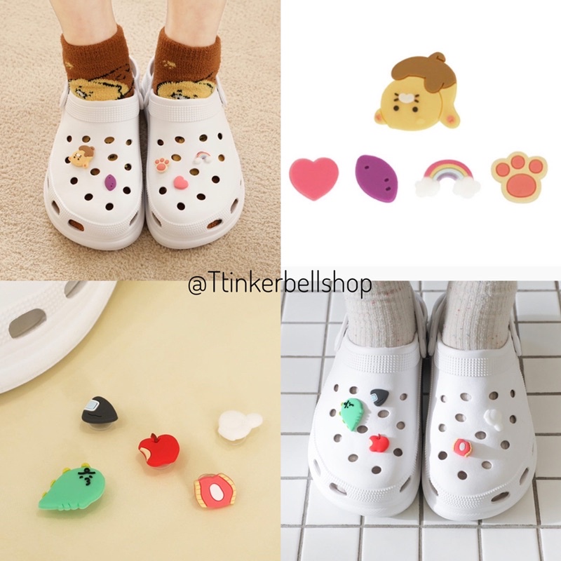 (พร้อมส่ง) kakao friends - Jibbitz set 5ชิ้น choonsik jordy ของแท้ ที่ติดรองเท้า