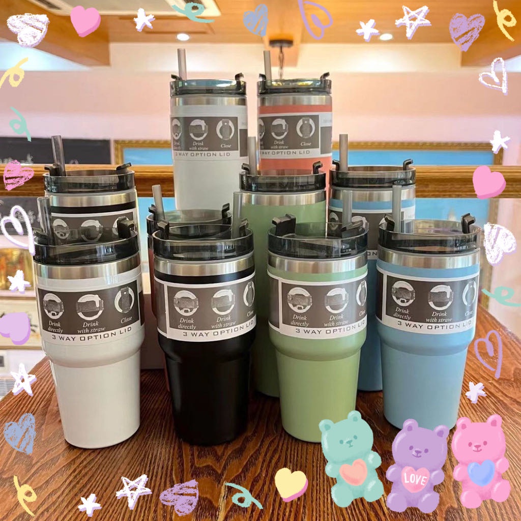 🔥ลดราคา🔥แก้วTYESO แก้วน้ำ แก้วน้ำเก็บความเย็น กระติกเก็บความเย็น 20oz 30oz รับประกันไม่มีไอน้ำเกาะ แถมฟรีหลอด ส่งไวมาก #7