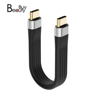 4k USB-C 3.1 Gen 2 สายเคเบิล 10G ชิป Emark สั้น Type C USB-C เป็น USB-C วิดีโอซิงค์สายชาร์จ PD 60W 4K วิดีโอ