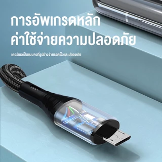 OWIRE สายชาร์จ 2.4A 3A สายไนลอนถัก ทนทาน ชาร์จเร็ว Fast Charge สําหรับ โทรศัพท์มือถือ แท็บเล็ต 2in1 3in1
