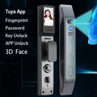 กลอนประตูดิจิตอล ติดตั้งง่าย ลูกบิดประตู ปลดล็อคด้วยใบหน้า 3 Smart Digital WiFi Door Lock 3D