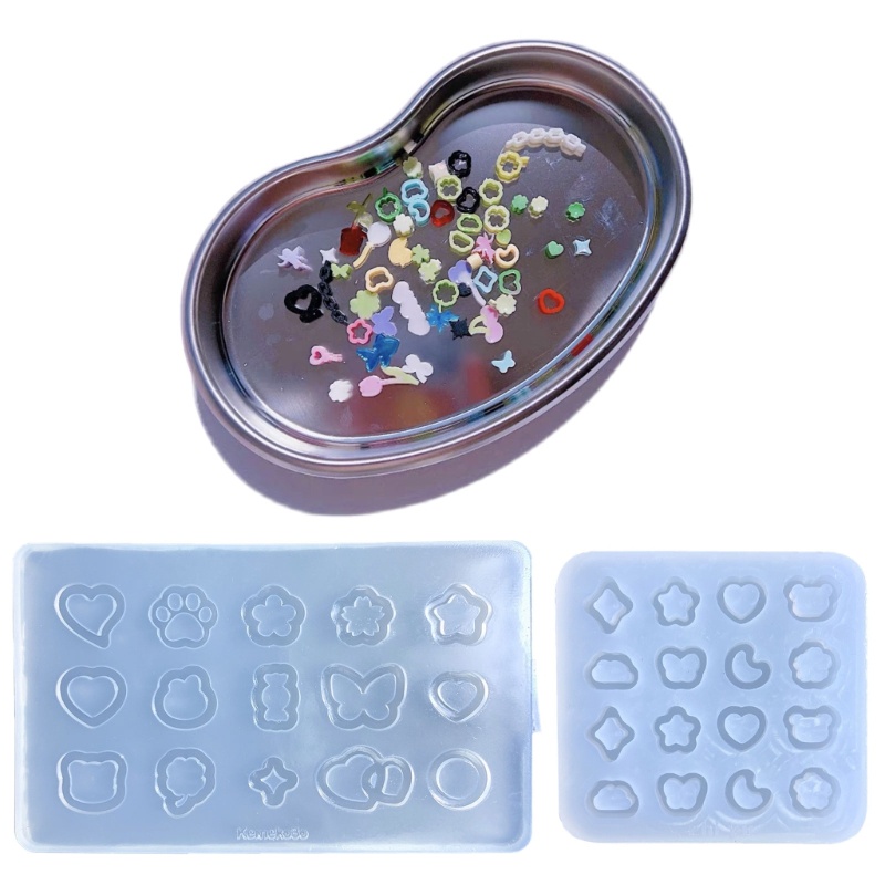 SIY Heart Flower Silicone Mold Hollow Epoxy Shaker Fillings Silicone Molds Epoxy Resin Filler Mold for Quicksand Resin M