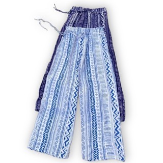 BOHIEPANTSขายาวผ้าสปันรุ่นใหม่เอวสูง