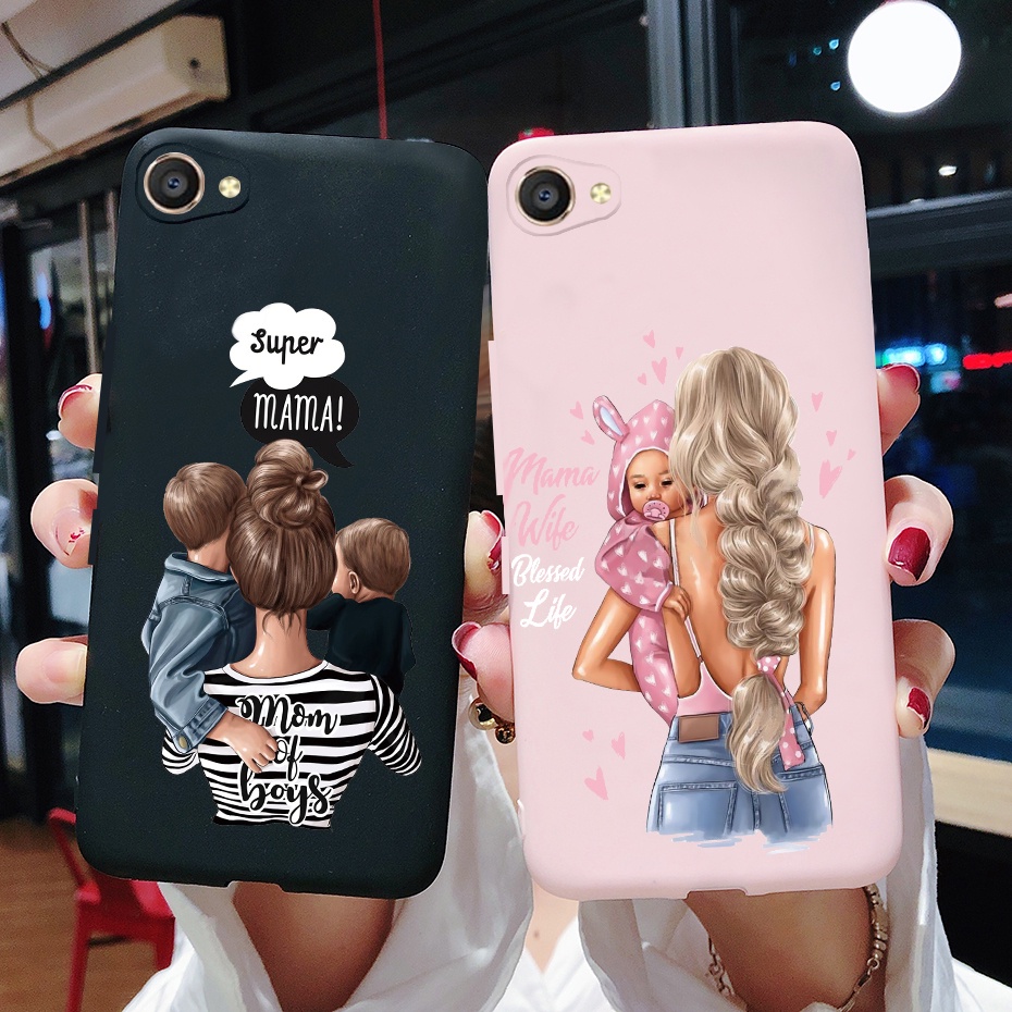 Vivo y55 y55a y55l y55s 1603 1610 เคส Super Mom Bbay แฟชั่น เด็กผู้หญิง TPU ซิลิโคนนิ่ม ป้องกัน เคสโ
