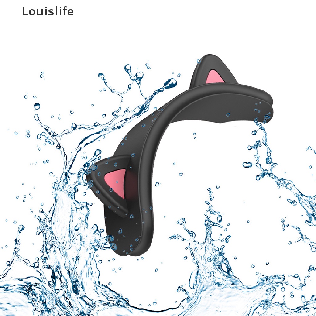 Llph ที่คาดศีรษะ ซิลิโคนนุ่ม รูปหูแมวน่ารัก สําหรับ Apple AirPods Max