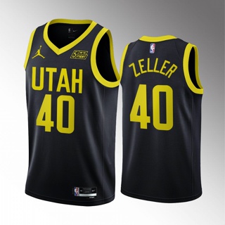 Season 23 UTAH JAZZ เสื้อกีฬาบาสเก็ตบอล No.40 No.2 Au Version No.22 สีดํา