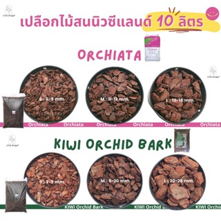 🔥สุดคุ้ม🔥 เปลือกสน 10 ลิตร นิวซีแลนด์ ORCHIATA KIWI ไม้ใบ กล้วยไม้ กุหลาบ ไม้ฟอกอากาศ บูลเบอร์รี่