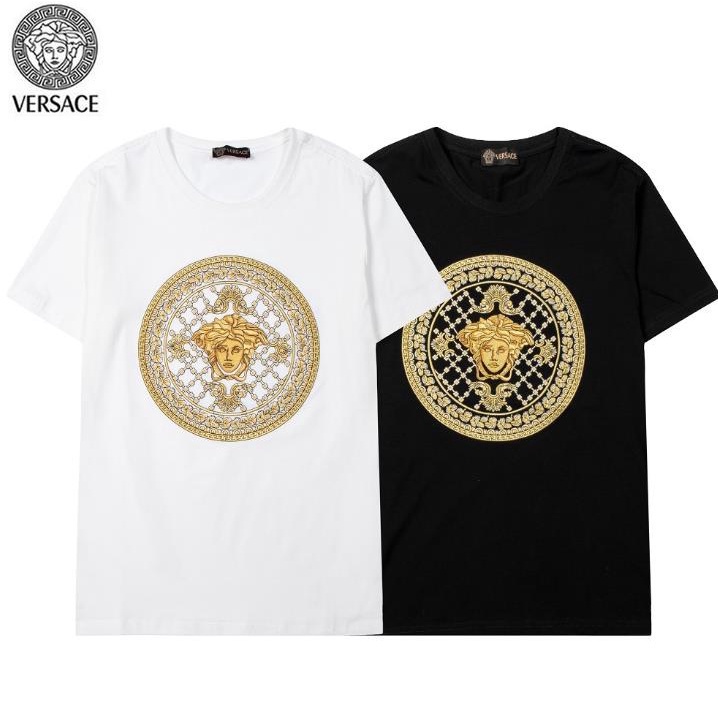 Versace High-quality embroidered T shirt men and women fashion shirt couple short sleeved ins top tshirt 09 #4