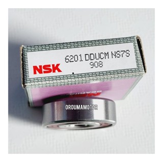 ลูกปืนล้อ NSK แท้ เบอร์ 6201 ขนาด 32x12x10 ใช้สำหรับมอไซค์หลายรุ่น