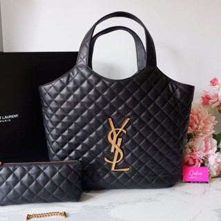 [ทักแชทก่อนสั่งซื้อ] YSL 2022 i care  Shopping Tote ถ่ายจากสินค้าจริง