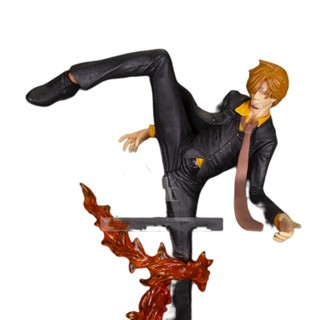 ฟิกเกอร์ One Piece Minced Meat Kick Sanji Black Foot Sanji Devil Wind Foot New World คุณภาพสูง 2 ปีต่อมา