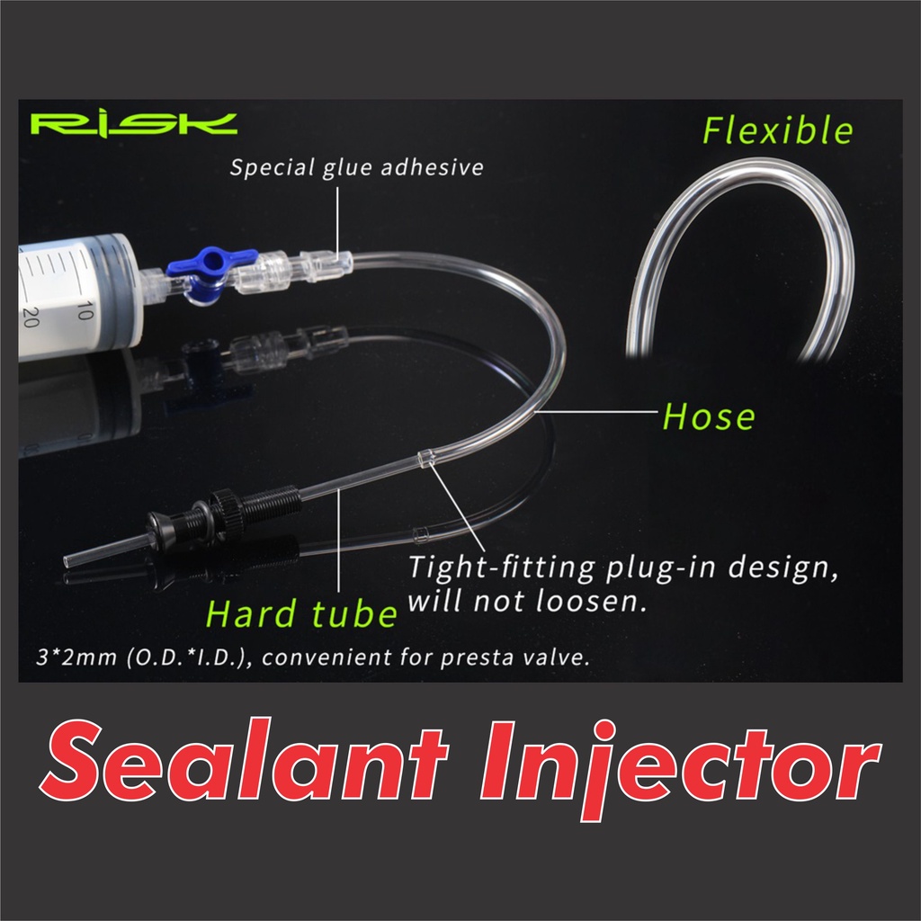 Basikal Tubeless Tyre Sealant Inject จักรยาน Sealant ฉีดเครื่องมือจักรยานยาง Liquid หัวฉีด