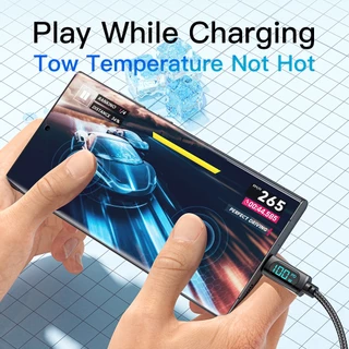 Essager 7A 100W USB เป็น Type C สายเคเบิล จอแสดงผลดิจิตอล QC PD สายชาร์จเร็ว สําหรับ Samsung Realme