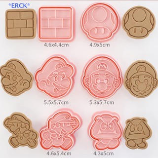 Erck&gt; ใหม่ แม่พิมพ์คุกกี้ รูปการ์ตูนอนิเมะ Super Mario 3D DIY สําหรับปาร์ตี้ฮาโลวีน 6 ชิ้น ต่อชุด