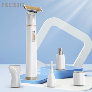 Pisces317 5 In 1 Women Electric Shaver Low Noise Body Depilator for Face Nose Hair Eyebrows Whole