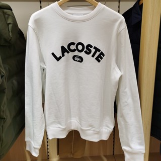 Lacoste ใหม่ เสื้อกันหนาวลําลอง คอกลม ลายโลโก้จระเข้ สไตล์ฝรั่งเศส แฟชั่นสําหรับผู้ชาย | Sh6873