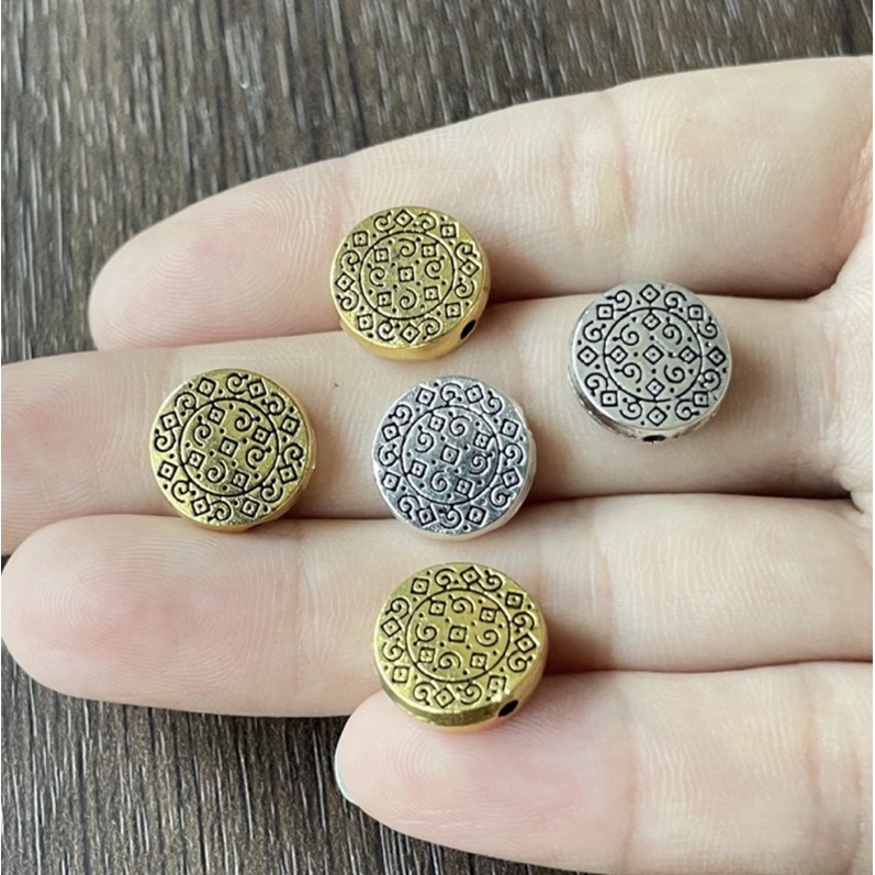 ตัวคั่นลูกปัดโอมห์เงินธิเบตTB302