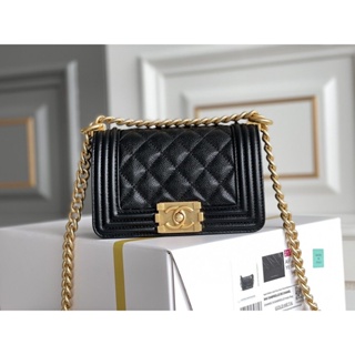 พรี​ ราคา10900 Chanel leboy Mini กระเป๋าโซ่ หนังวัว กระเป๋าสะพาย