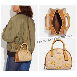 กระเป๋า COACH/ SYDNEY SATCHEL IN SIGNATURE CANVAS WITH TOSSED CHICK PRINT (COACH CC427)