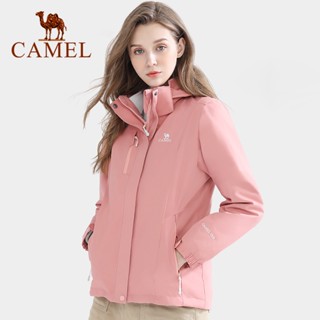 Camel เสื้อแจ็กเก็ตผู้หญิง สามในหนึ่งเดียว ถอดออกได้ กันน้ํา…